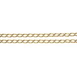 A 9CT GOLD CURB LINK CHAIN, 60CM IN LENGTH, 19.5G++IN GOOD CONDITION WITH LIGHT WEAR CONSISTENT WITH