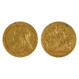 GOLD COIN. SOVEREIGN 1901M++LIGHT WEAR CONSISTENT WITH AGE