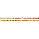 A GOLD CHAIN, MARKED 9C, 55 CM, 9G++IN GOOD CONDITION, WITH LIGHT WEAR CONSISTENT WITH AGE