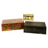 AN ANGLO-INDIAN CARVED EBONY DRESSING CASE WITH FITTED INTERIOR, THE LID INSCRIBED MR F. CILBERT,
