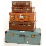 VINTAGE LUGGAGE. MISCELLANEOUS LEATHER AND OTHER BRIEFCASES AND SUITCASES, ETC (19)