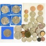 MISCELLANEOUS UNITED KINGDOM COINS, INCLUDING SILVER