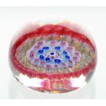 A BACCARAT MINIATURE CONCENTRIC MILLEFIORI GLASS PAPERWEIGHT, 4.5CM D, 19TH C, CHIPPED