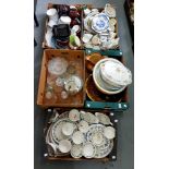 MISCELLANEOUS CERAMICS, INCLUDING ROYAL DOULTON, BURGUNDY TEA AND DINNER WARE, ETC