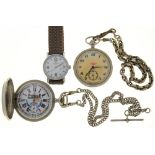 AN EAGLEMOSS REPRODUCTION 1940S CANADIAN PILOT'S WATCH, A REPLAY BASE METAL WATCH ENGRAVED WITH A