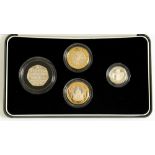 UNITED KINGDOM PROOF SILVER PIEDFORT FOUR COIN COLLECTION 2005, CASED