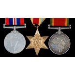 WORLD WAR TWO, GROUP OF THREE, AFRICA STAR, AFRICA SERVICE MEDAL AND WAR MEDAL 88940 E C SEPPINGS