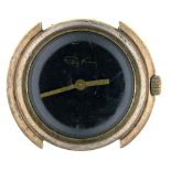 A ROY KING SILVER GILT GENTLEMAN'S WRISTWATCH, CASE 3 CM DIAMETER++SOME WEAR AND TARNISH