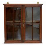 A GEORGE III MAHOGANY DISPLAY CABINET, 60CM H; 59 X 28CM