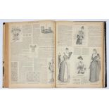 LATE 19TH C FASHION, LE PETIT ECHO DE LA MODE, 1890, BOUND VOLUME