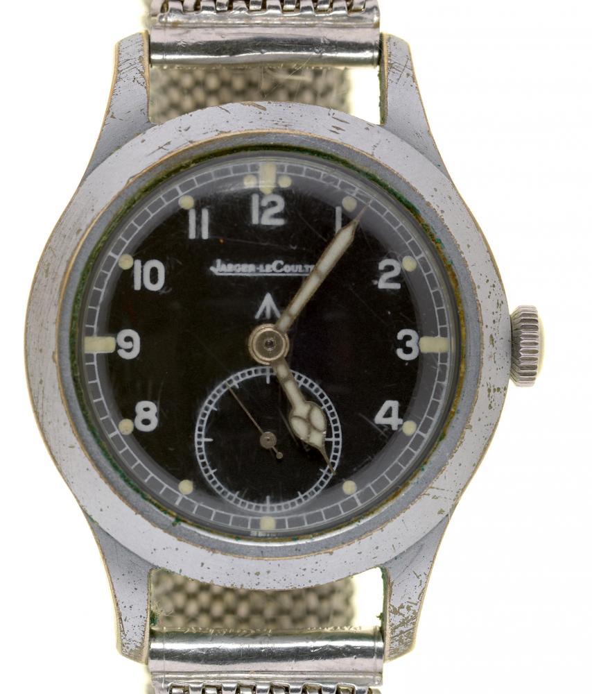 A JAEGER LECOULTRE 'DIRTY DOZEN' BRITISH MILITARY ISSUE WRISTWATCH, C1945, WITH LATER STAINLESS
