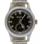 A JAEGER LECOULTRE 'DIRTY DOZEN' BRITISH MILITARY ISSUE WRISTWATCH, C1945, WITH LATER STAINLESS