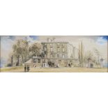 ANN ENFIELD, NOTTINGHAM CASTLE, SIGNED, WATERCOLOUR, 17 X 49CM