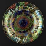 A WEDGWOOD FAIRYLAND LUSTRE LILY TRAY DESIGNED BY DAISY MAKEIG-JONES, C1920 decorated with the Fairy