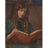 CHRISTINE MCGREGOR (EXH 1921-1925) GIRL READING A BOOK signed, pastel, 38 x 30cm and the artist's