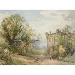 †HAROLD GRESLEY (1892-1967) MACKWORTH CASTLE DERBY signed, watercolour, 27.5 x 37cm++Fresh and