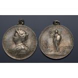 PEACE OF UTRECHT, 1813. A COMMEMORATIVE SILVER MEDAL BY J CROKER 35mm, Eimer 460