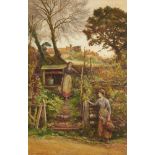 CYRIL WARD, RCA (1863-1935) FETCHING WATER FROM THE WELL signed, watercolour, 44.5 x 29.5cm++Good