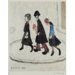 †LAURENCE STEPHEN LOWRY, RA (1887-1976) THE FAMILY reproduction printed in colour, signed by the