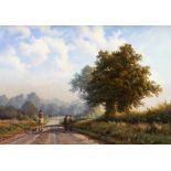 †DANIEL VAN DER PUTTEN (1960-) THE ROAD TO GAYTON signed, signed again and inscribed verso, oil on