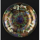 A WEDGWOOD FAIRYLAND LUSTRE LILY TRAY DESIGNED BY DAISY MAKEIG-JONES, C1920 decorated with the