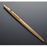 MAKER UNKNOWN. A 9CT GOLD BALLPOINT PEN engraved William, hallmarked Birmingham 1967++Good