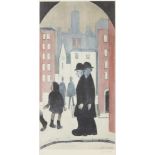 †LAURENCE STEPHEN LOWRY, RA (1887-1976) TWO BROTHERS reproduction printed in colour, signed by the