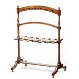 A VICTORIAN MAHOGANY WHIP-AND-BOOT RACK, MID 19TH C 98cm h, 71cm l ++Early spliced repair to one
