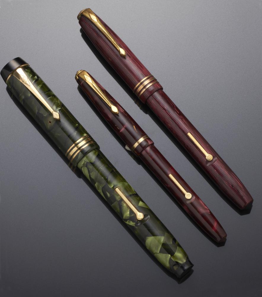 THREE CONWAY STEWART FOUNTAIN PENS comprising Duro 26, 36 and Dinkie 560, all boxed++The first and