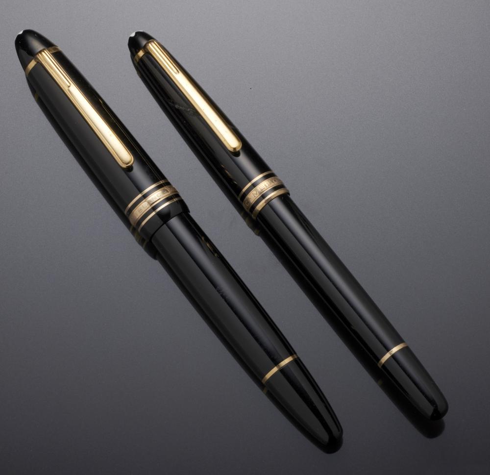 A MONT BLANC MEISTERSTUCK FOUNTAIN PEN, 146 boxed and a Mont Blanc rollerball pen (2)++Fountain