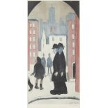 †LAURENCE STEPHEN LOWRY, RA (1887-1976) TWO BROTHERS reproduction printed in colour, signed by the