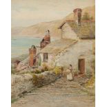 EBENEZER WAKE COOK (1844-1926) CLOVELLY signed, watercolour, 30 x 24cm++Good condition in what is