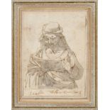 NORTH ITALIAN SCHOOL, 17TH CENTURY A SIBYL pen, bistre ink and grey wash, 15.5 x 11.5cm approx and