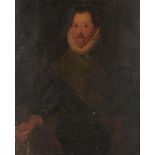 BRITISH SCHOOL, 18TH/19TH CENTURY PORTRAIT OF SIR FRANCIS DRAKE oil on panel, 26 x 21.5cm++Dirty,