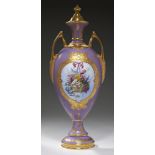 A LYNTON OVIFORM VASE AND COVER, 20TH/21ST C the vase painted to either side by S D Nowacki, signed,