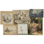 BRITISH SCHOOL, LATE 18TH AND EARLY 19TH CENTURY LANDSCAPES AND OTHER SUBJECTS by various hands