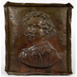 A COPPER PORTRAIT RELIEF OF ANTHONY VAN DYCK, EARLY 20TH C, 62 X 56CM