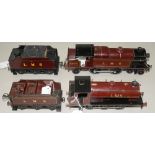 TWO 4-4-2 AND 0-6-0 O-GAUGE ELECTRIC LMS LOCOMOTIVES AND TENDERS