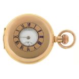 A ROBINSON & CO LTD GOLD PLATED HALF HUNTING CASED LEVER WATCH, INTERIOR INSCRIBED 'STAR' AND