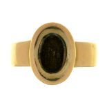 A 15CT GOLD RING MOUNT, BIRMINGHAM 1896, 3.5G, SIZE M++GENERAL WEAR CONSISTENT WITH AGE