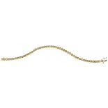 A DIAMOND TENNIS BRACELET, IN 9CT GOLD, CASED, 7.5G++IN GOOD CONDITION