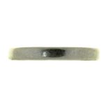 A PLATINUM WEDDING RING, 4.5G, SIZE M++GENERAL WEAR CONSISTENT WITH AGE