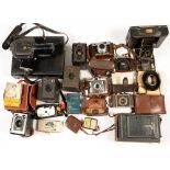 VINTAGE PHOTOGRAPHY. A BEAULIEU 2008 CINE CAMERA AND MISCELLANEOUS OTHER CAMERAS AND ACCESSORIES