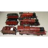 TWO 4-4-2 AND 4-4-0 O-GAUGE ELECTRIC LMS LOCOMOTIVES AND TENDERS, INCLUDING ROYAL SCOT AND ANOTHER