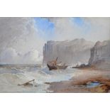J. RENSHAW, ON THE ISLE OF ARRAN; ROCKY COAST ARRAN, TWO, ONE SIGNED, WATERCOLOUR, 20 X 28CM AND