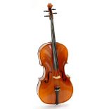 A MICHAEL POLLER PRODUCATOR DE VIOARA, BUCURESTI' CELLO, WITH LEATHER CASE