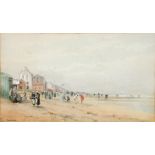 LOUIS TIMMERMANS, LANGRUME-SUR-MER, SIGNED, WATERCOLOUR, 22 X 38CM