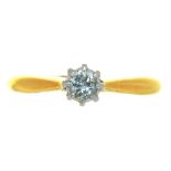 A DIAMOND SOLITAIRE RING, THE BRILLIANT CUT DIAMOND 0.15CT, IN GOLD MARKED 18CT PT, SIZE I, 1.5G++