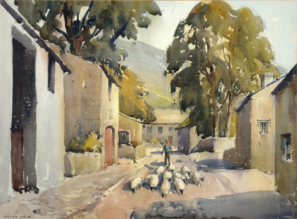 WILLIAM SHOWN FRSA, KETTLEWELL, SIGNED, WATERCOLOUR, 37 X 53CM