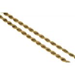 A PRINCE OF WALES TWIST 9CT GOLD CHAIN, 80CM L, 9G++IN GOOD CONDITION